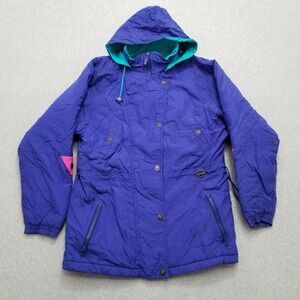 Fera Ski Jacket‎ Youth 16 Junior Purple Full Zip Girls Hooded